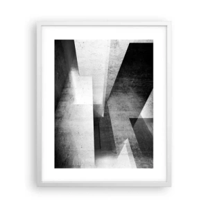 Affisch i vit ram - Rummets struktur - 40x50 cm