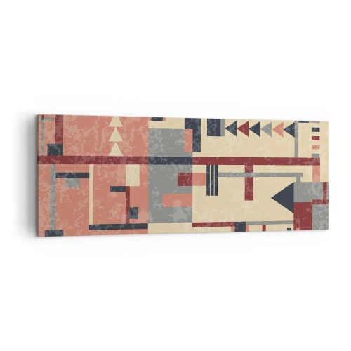 Canvastavla - Bild på duk - Kombination av vertikala och horisontella element - 140x50 cm