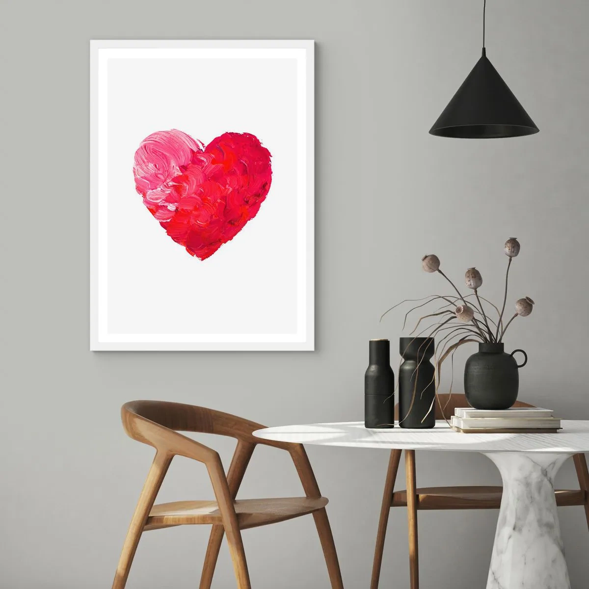 Affisch i vit ram - All you need is love - 50x70 cm