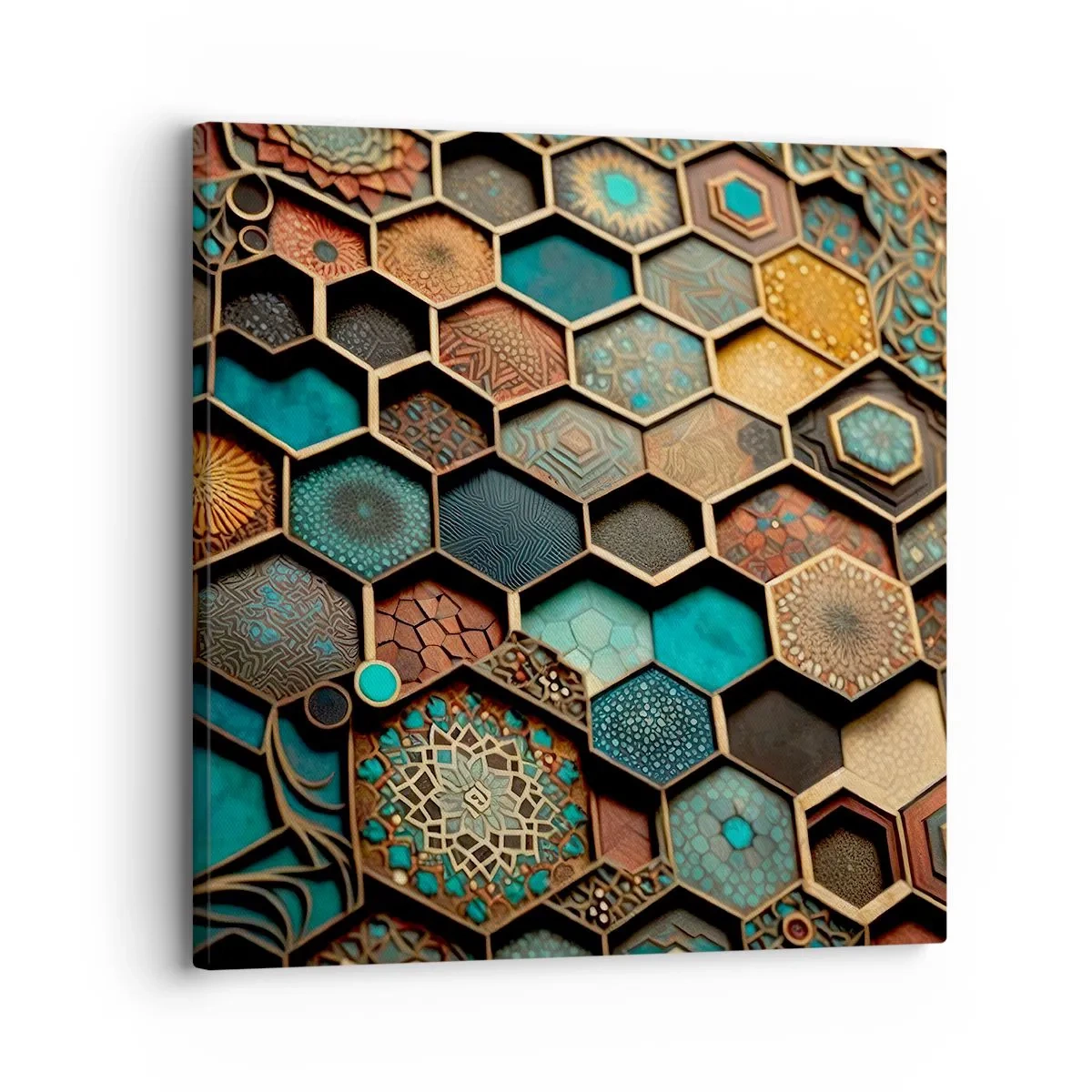 Canvastavla - Bild på duk - Arabiska ornament - en variation - 30x30 cm