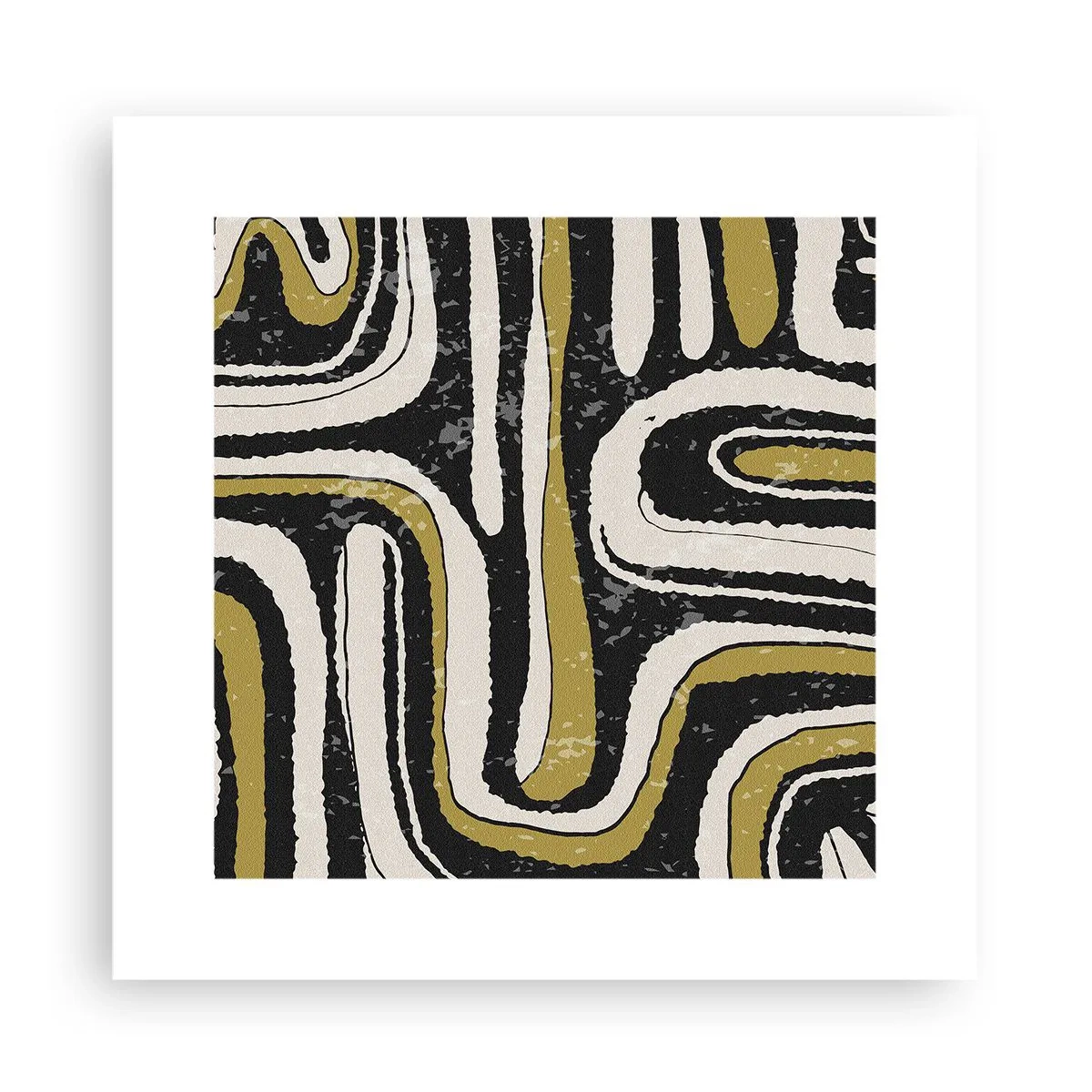 Affisch - Komposition: stråk och gränder - 30x30 cm