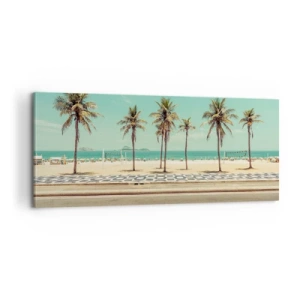 Canvastavla - Bild på duk - På stranden - 100x40 cm