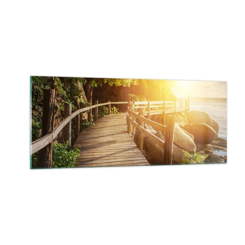 Glastavla - Bild på glas - Nästa kurva, nästa underverk - 100x40 cm