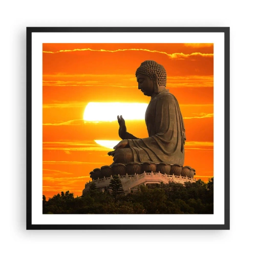 Affisch i svart ram - Utan rädsla för världen - 60x60 cm