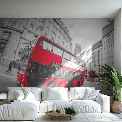 Fototapet på mått Standard Eco - Londo traditionellt - by bus - Stad, London, Röd buss