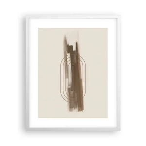 Affisch i vit ram - Grå blåst - 40x50 cm