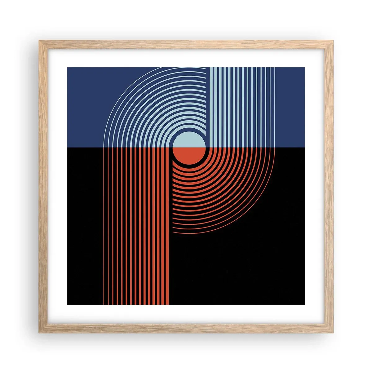 Affisch i ram av ljusek - I en geometrisk kläm - 50x50 cm
