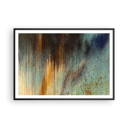 Affisch i svart ram - En oavsiktlig färgglad komposition - 100x70 cm
