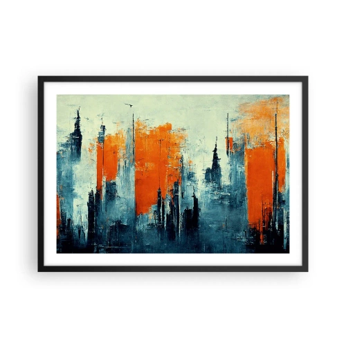 Affisch i svart ram - Modernt landskap - 70x50 cm