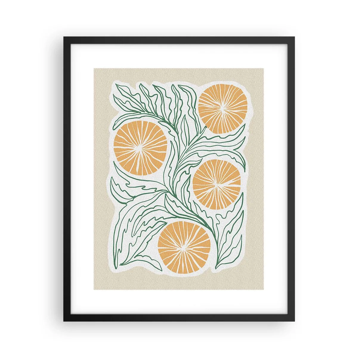 Affisch i svart ram - Etniskt med en touch av abstraktion - 40x50 cm