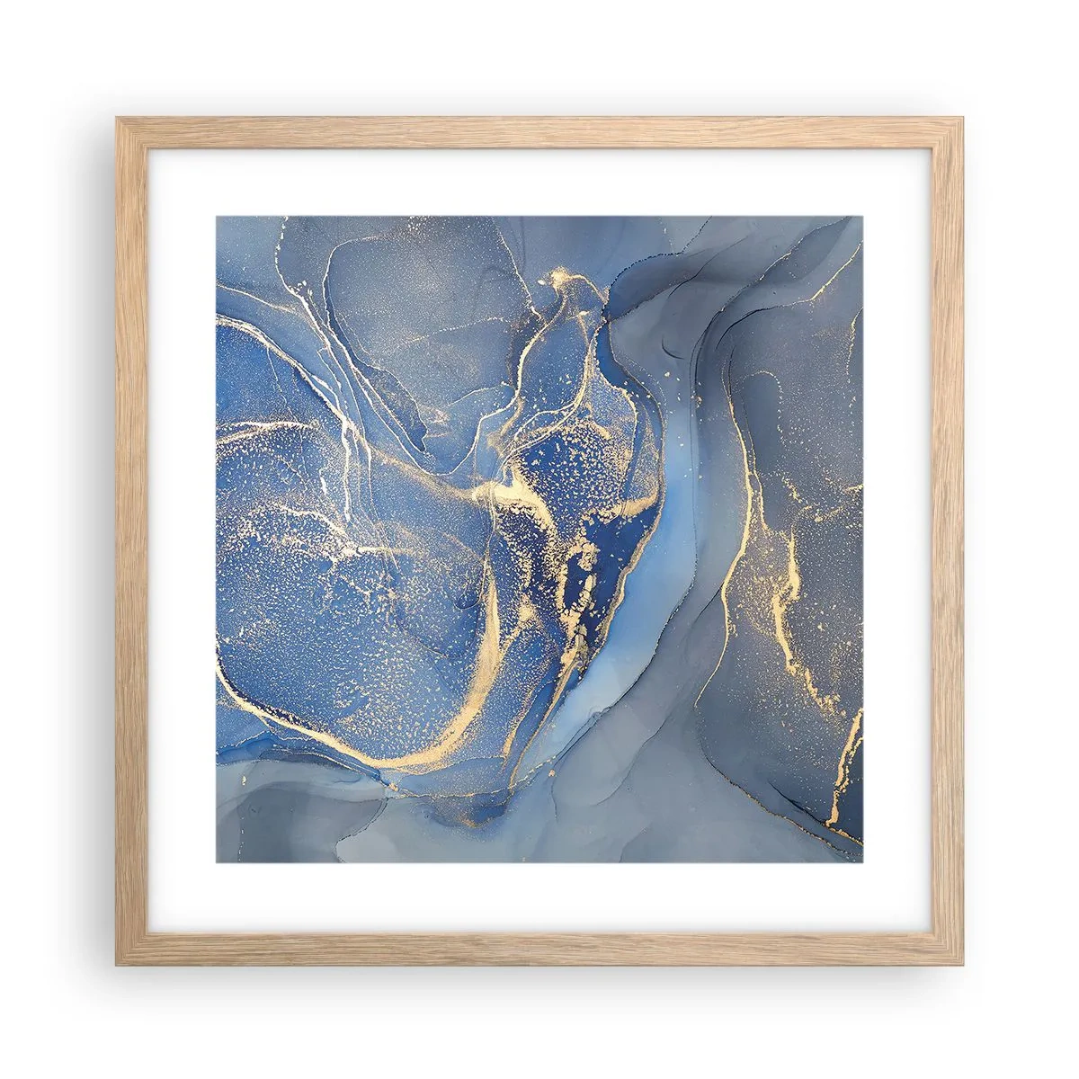 Affisch i ram av ljusek - Gulddamm - 40x40 cm