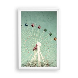 Affisch i vit ram - Välkommen att ha kul - 61x91 cm