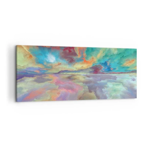 Canvastavla - Bild på duk - Två himlar - 100x40 cm