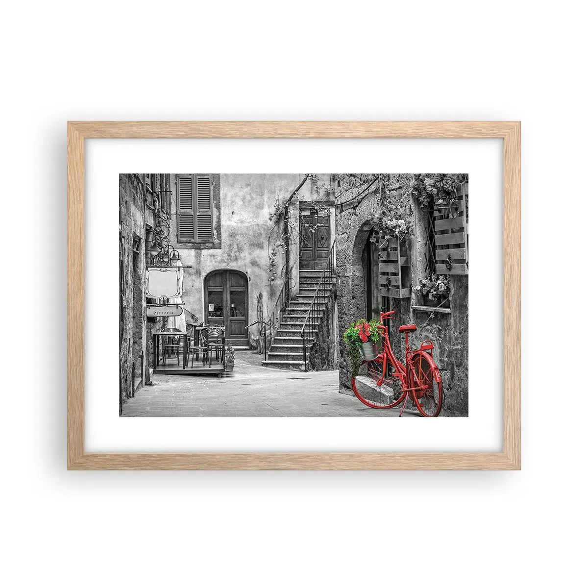 Affisch i ram av ljusek - Toskansk hörna - 40x30 cm