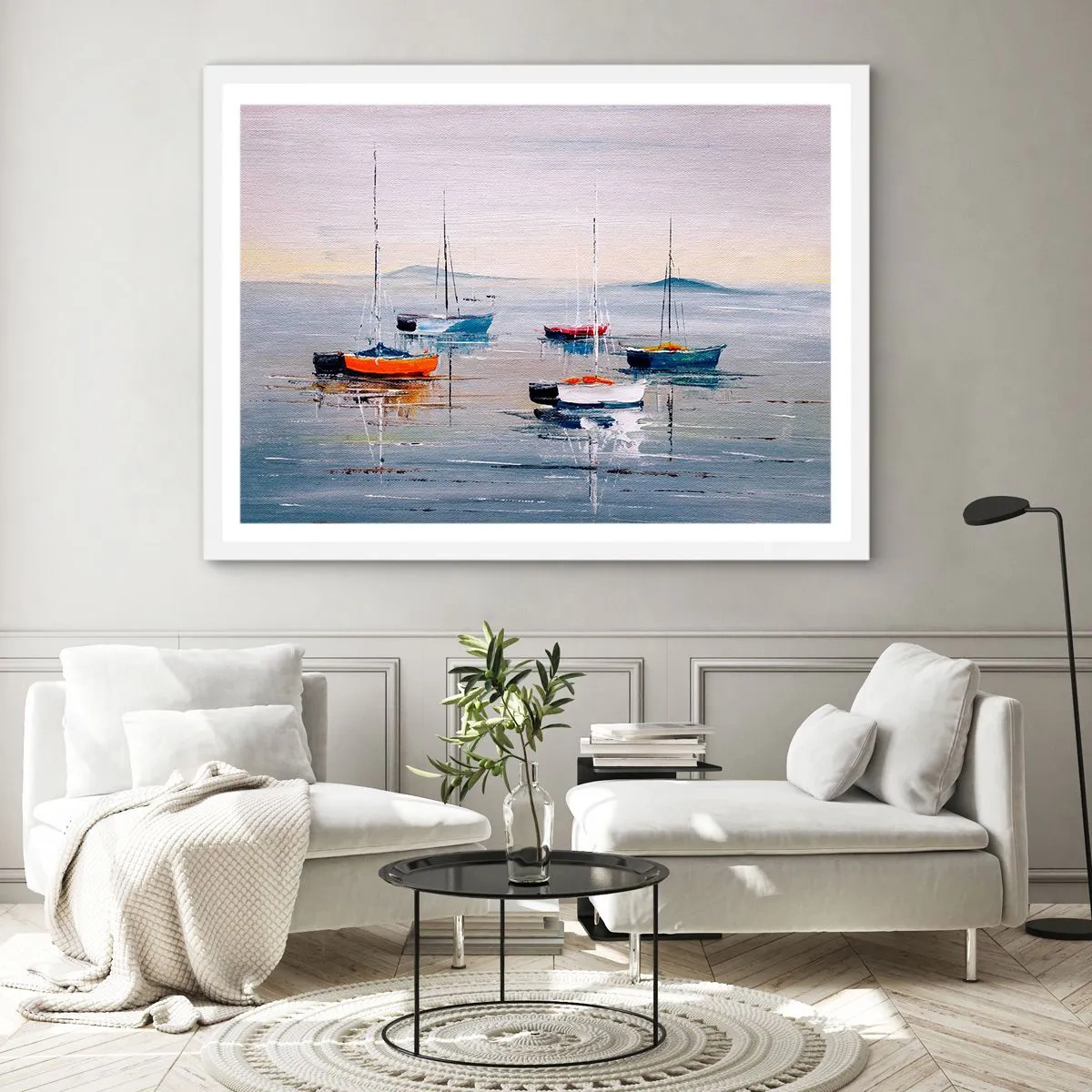 Affisch i vit ram - En välförtjänt vila - 50x40 cm