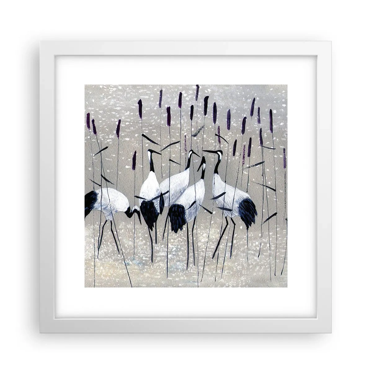 Affisch i vit ram - Bland sina - 30x30 cm