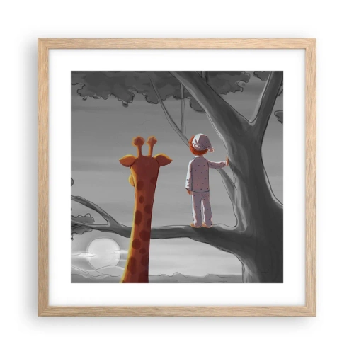 Affisch i ram av ljusek - Det händer på riktigt - 40x40 cm