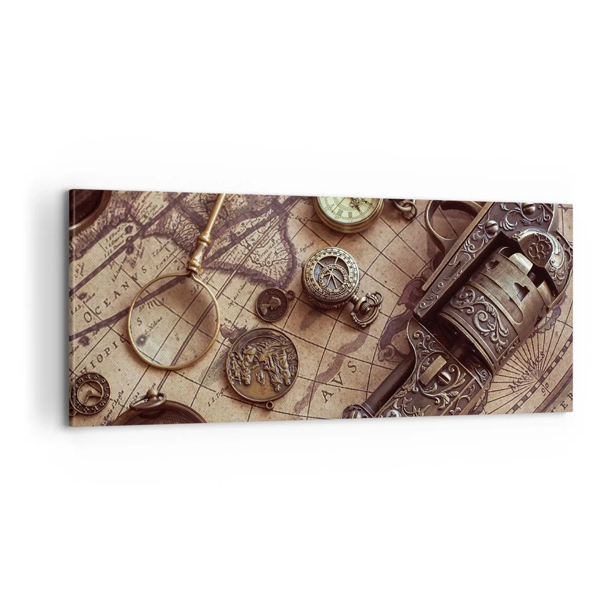 Canvastavla - Bild på duk - Äventyret kallar - 100x40 cm