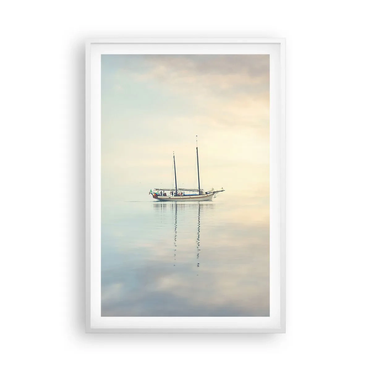 Affisch i vit ram - I ett hav av tystnad - 61x91 cm