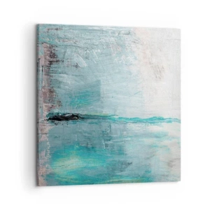 Canvastavla - Bild på duk - Horisontellt i blått - 50x50 cm