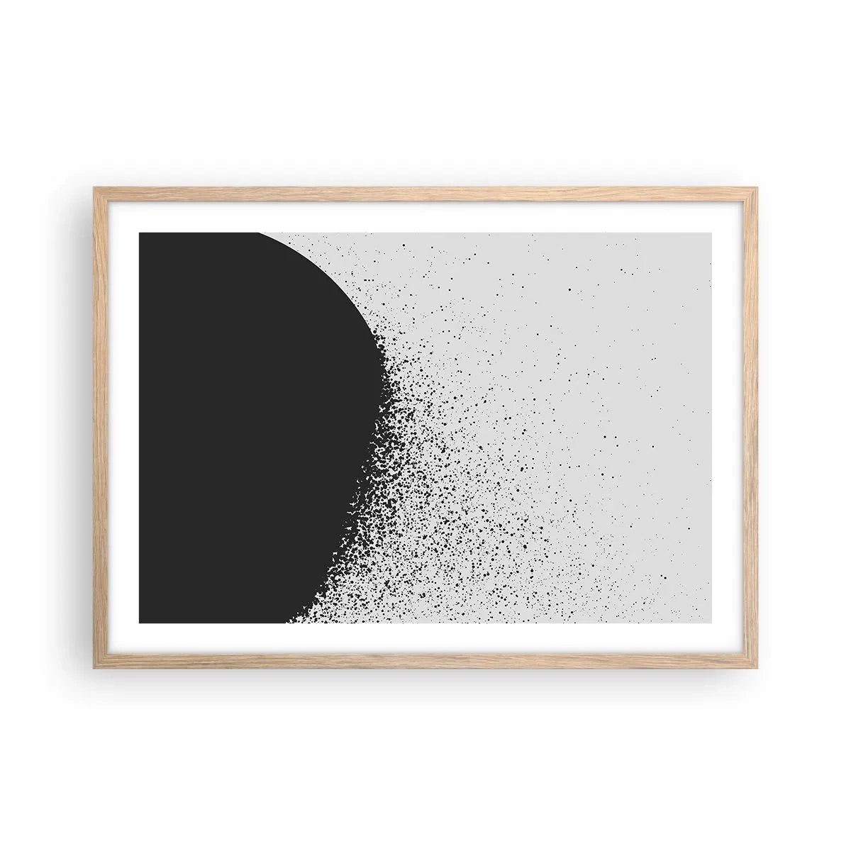 Affisch i ram av ljusek - Partiklarnas rörelse - 70x50 cm