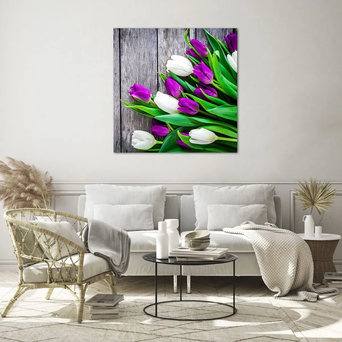 Glastavla - Bild på glas - På vårdagen - 50x50 cm