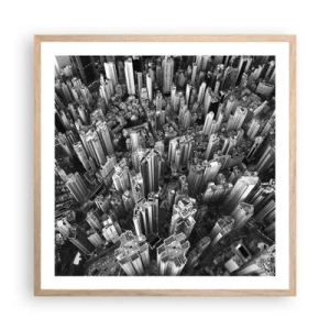 Affisch i ram av ljusek - Hela tiden högre och högre - 60x60 cm