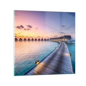 Glastavla - Bild på glas - Sommarsemester - tillbaka till källorna - 50x50 cm