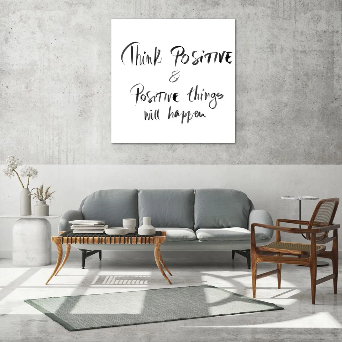 Glastavla - Bild på glas - Hur ska man leva? - 50x50 cm