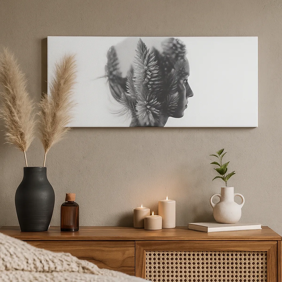 Canvastavla - Bild på duk - Furuskogens härskarinna - 30x30 cm