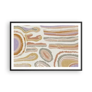 Affisch i svart ram - Färgglada tvärsnitt - 91x61 cm