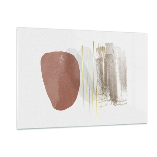 Glastavla - Bild på glas - Abstrakt pelargång - 120x80 cm