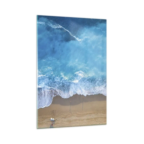 Glastavla - Bild på glas - Blå styrka - 80x120 cm