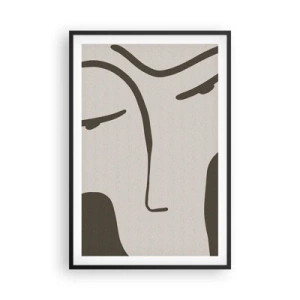 Affisch i svart ram - Som från en målning av Modigliani - 61x91 cm