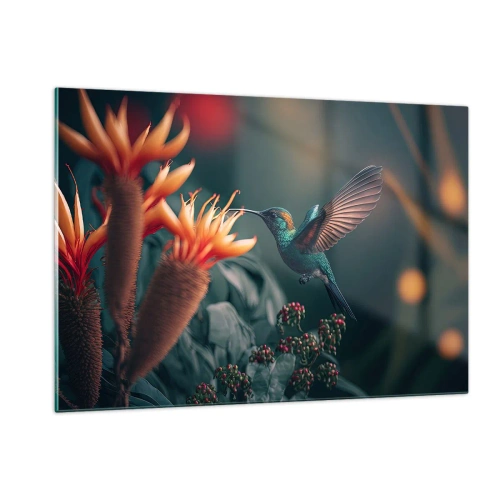 Glastavla - Bild på glas - Ett verkligt färgglatt liv - 120x80 cm