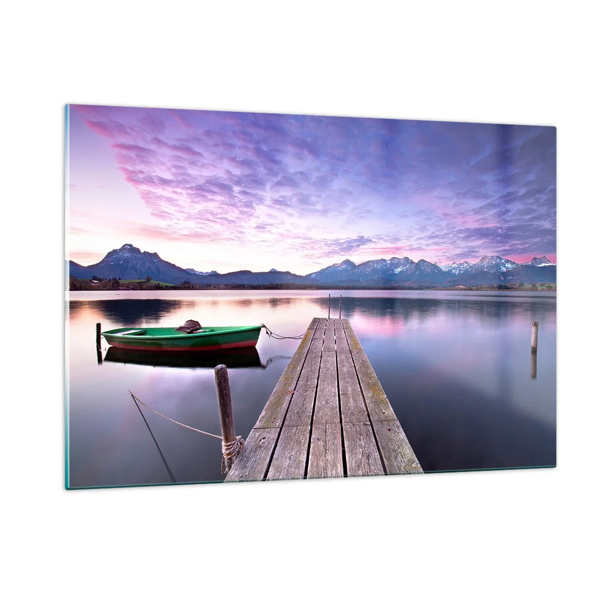 Glastavla - Bild på glas - Vänlig tystnad - 120x80 cm