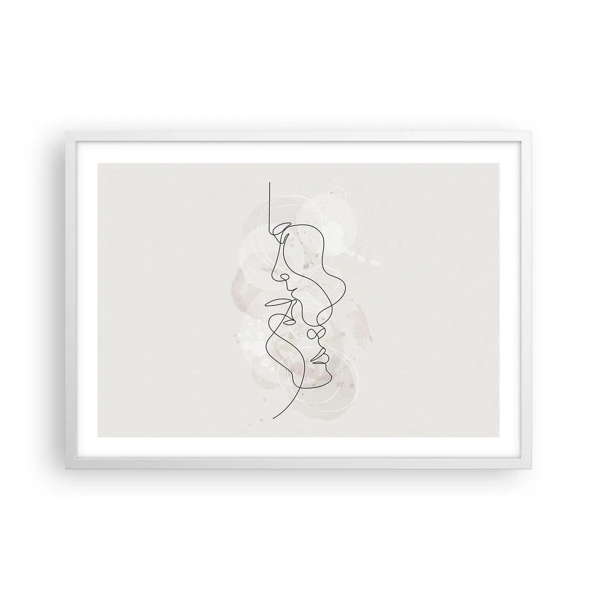 Affisch i vit ram - Tilltrasslade i famn - 70x50 cm