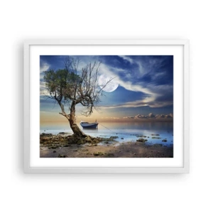 Affisch i vit ram - Är det slut eller början? - 50x40 cm