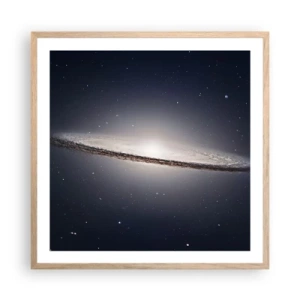 Affisch i ram av ljusek - En gång i en galax långt, långt borta.... - 60x60 cm