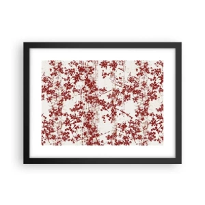 Affisch i svart ram - Som en gammal percale - 40x30 cm