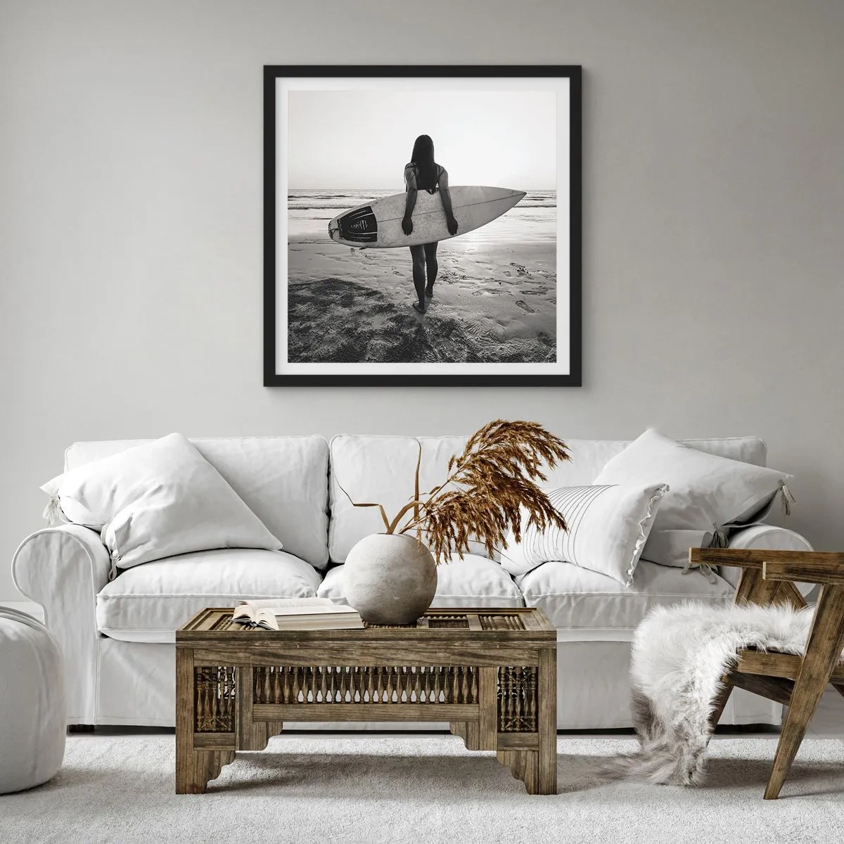 Affisch i svart ram - Havsvågens dotter - 40x40 cm
