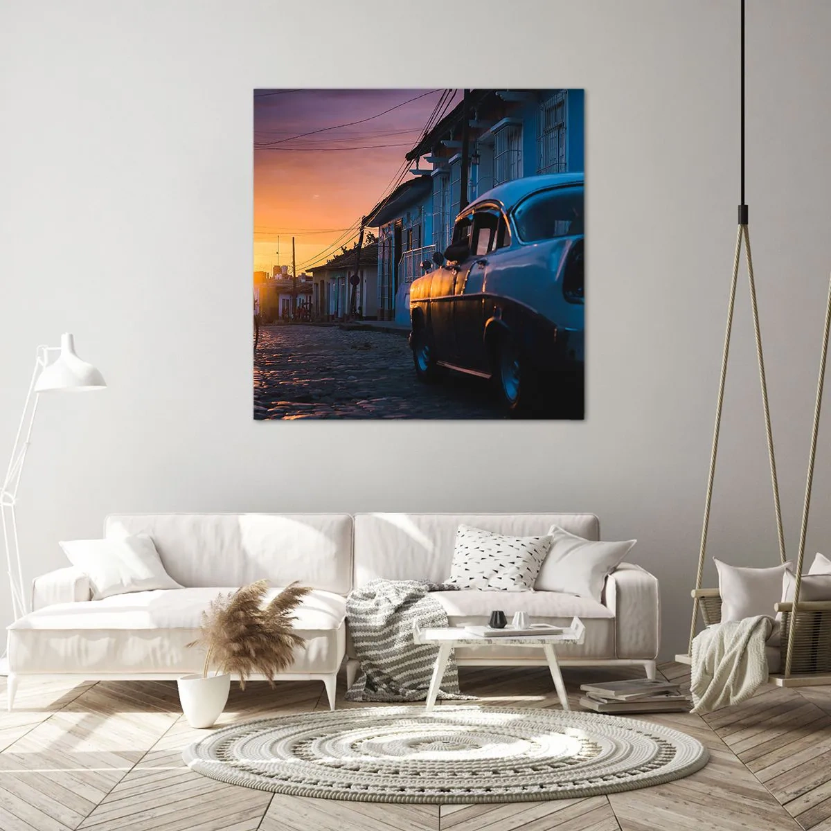 Canvastavla - Bild på duk - Här bromsar tiden - 60x60 cm