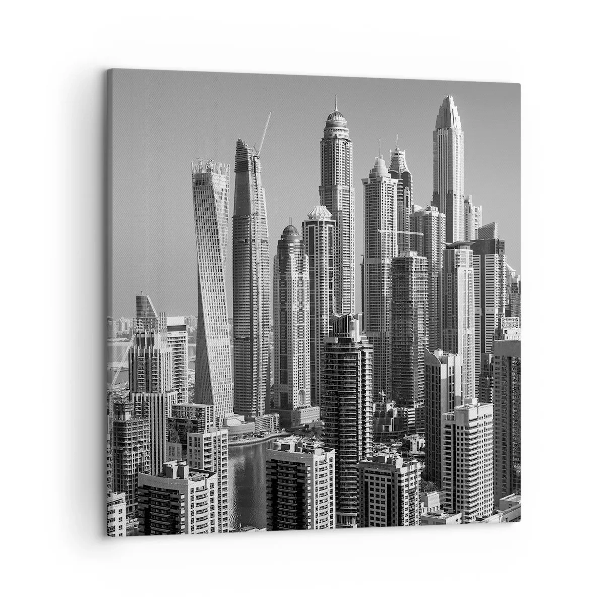 Canvastavla - Bild på duk - Stad över öknen - 50x50 cm