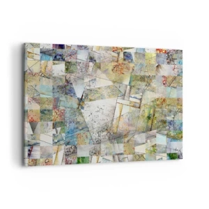 Canvastavla - Bild på duk - Geometrisk omblandning - 100x70 cm