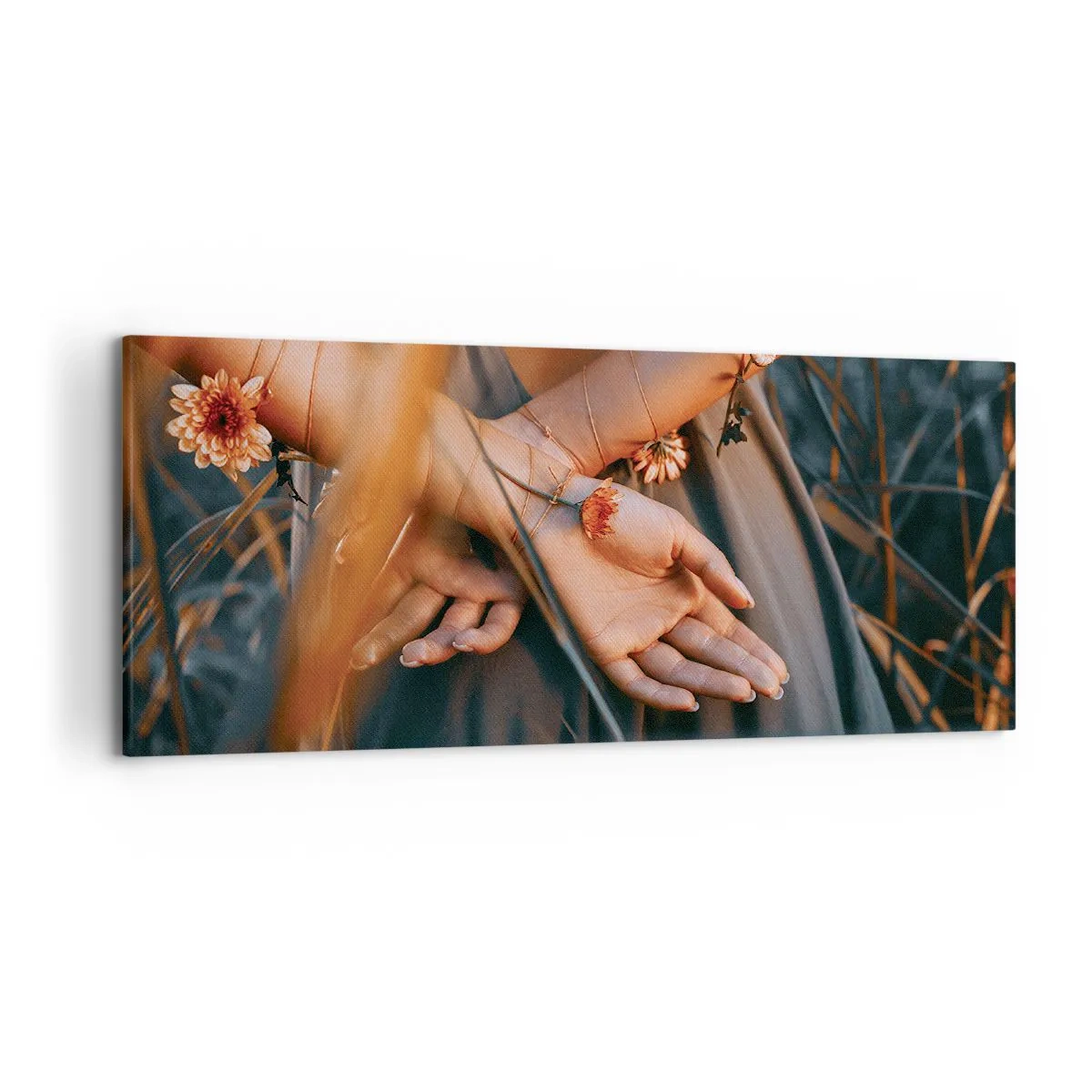 Canvastavla - Bild på duk - Bunden till naturen - 120x50 cm