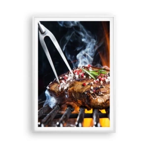 Affisch i vit ram - Saftiga och doftande - 70x100 cm