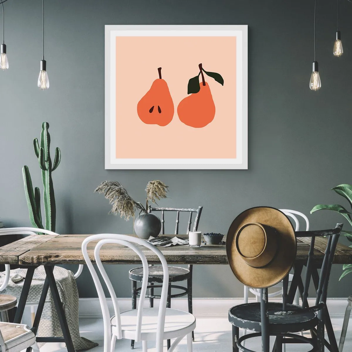 Affisch i vit ram - Bara sötma - 50x50 cm