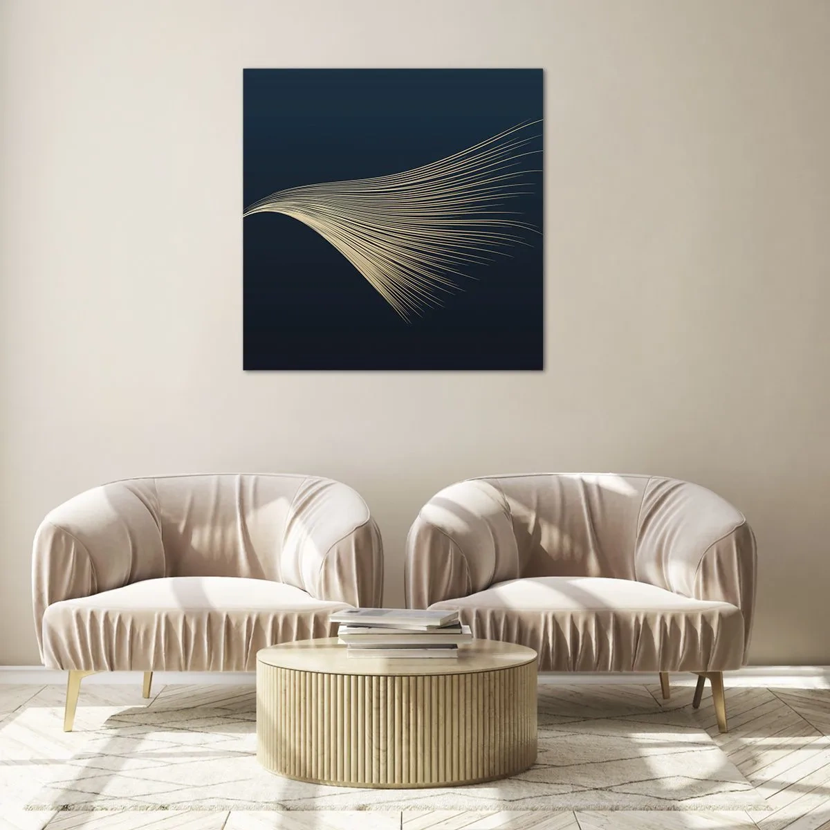 Glastavla - Bild på glas - Som en ängels hårstrå - 70x70 cm