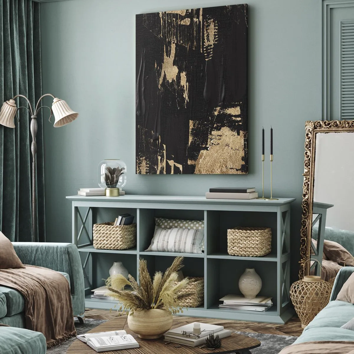 Canvastavla - Bild på duk - Ett spår av beröring - 80x120 cm