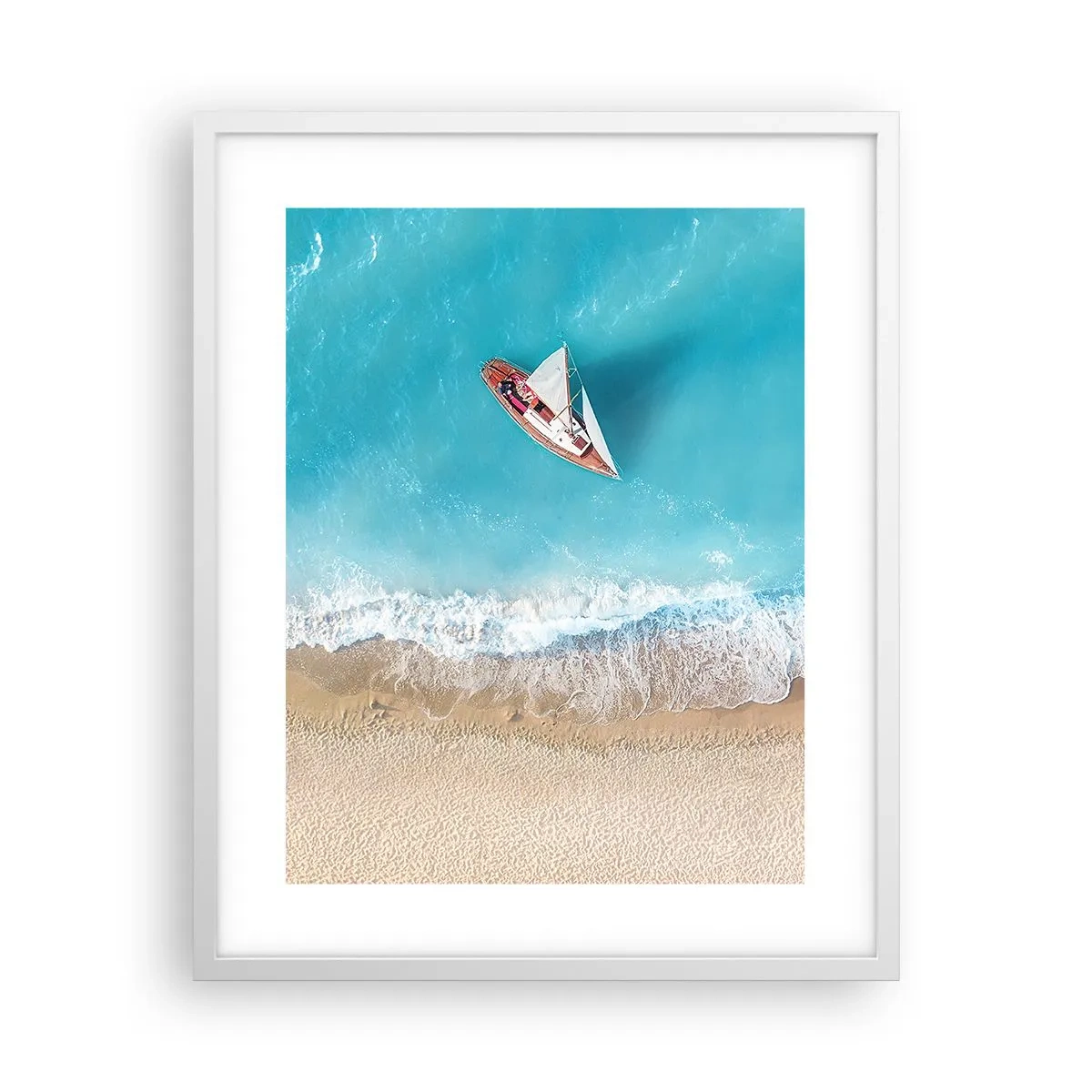 Affisch i vit ram - På gränsen mellan blå och guld - 40x50 cm